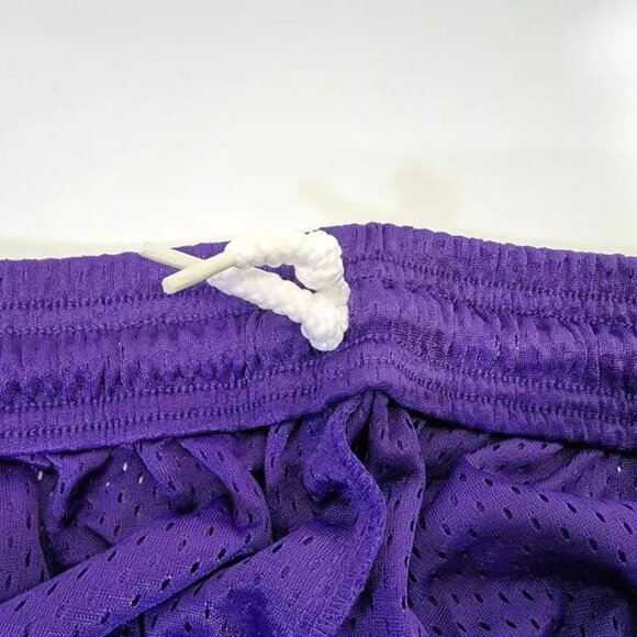 Men's Size 3XL XXXL Riddell Purple Mesh Drawstring Basketball‎ Workout Shorts - Picture 4 of 6